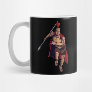 Spartan warrior mascot character design vector illustration Mug